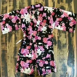 Ichimonme Japanese Kimono and short set Vintage Like New Condition Wm Size L